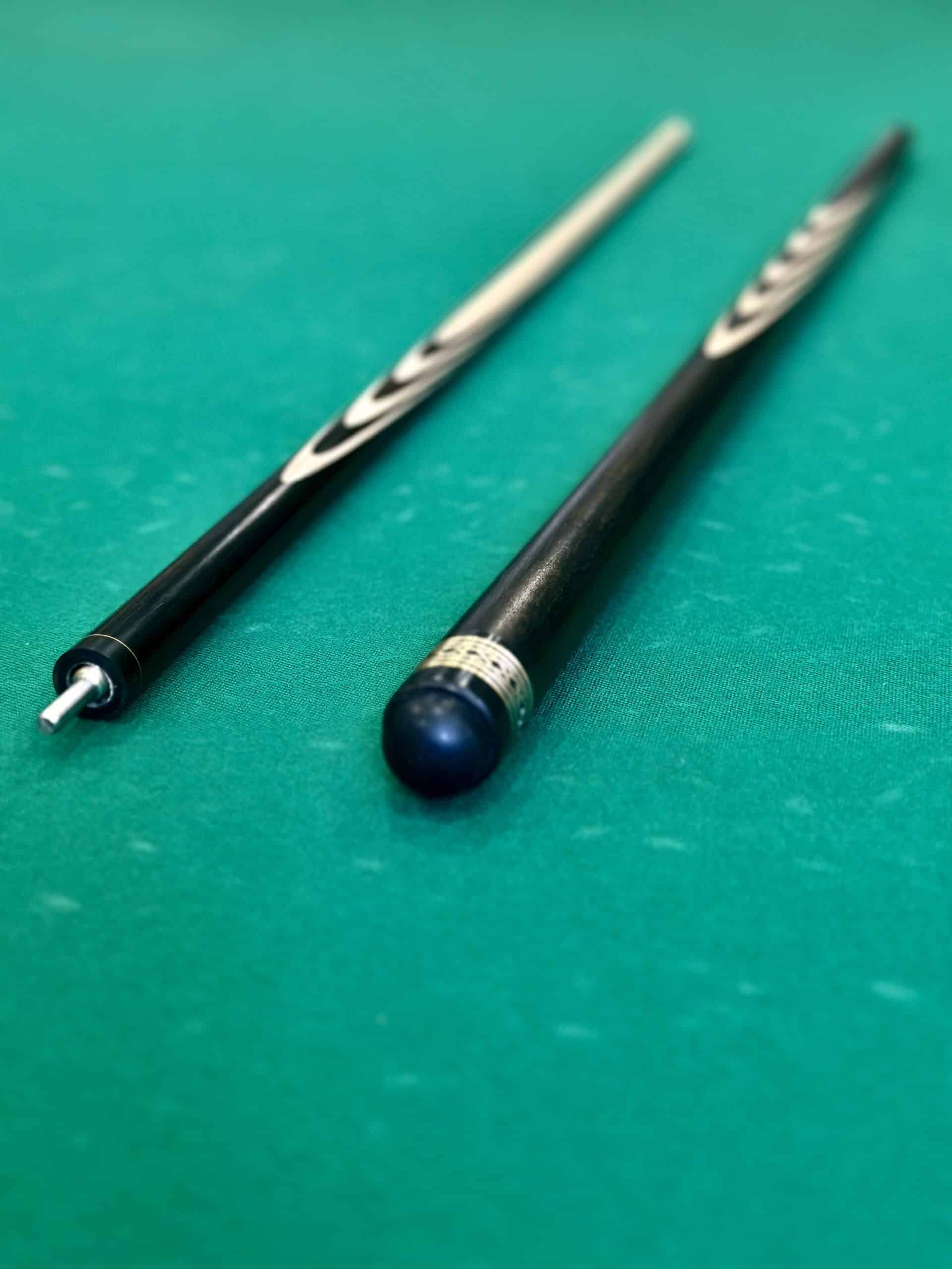 Бильярдный кий 4+3 длинных запилов Эбен кольцо (2)