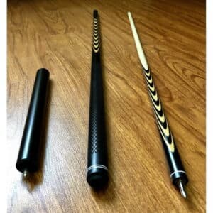 Бильярдный кий черный граб белинга 17 запилов  удлинитель