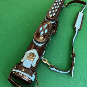 Тубус эксклюзивный ручная работа коричневый голубые вставки 086