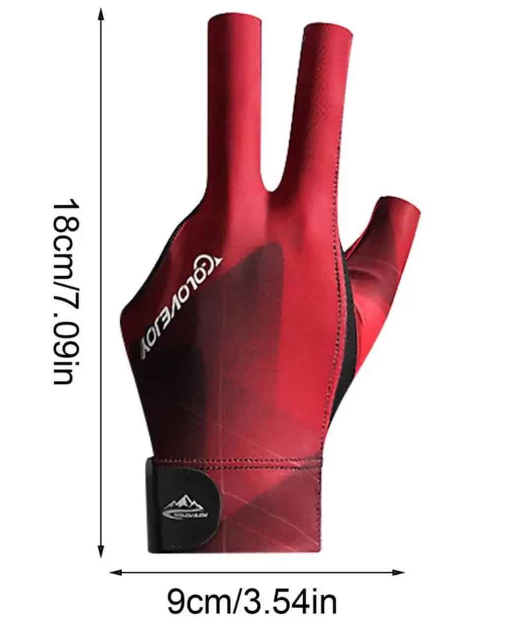 Перчатка для бильярда GO LOVE JOY красная 1шт.