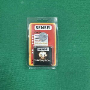 Наклейка для бильярдного кия SENSEI exstrem 14мм + мел Super Diamond в блистере 1шт.